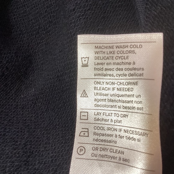 Vince Wide Sleeve Drawcord Pullover Size Large Navy VGUC - Picture 8 of 8